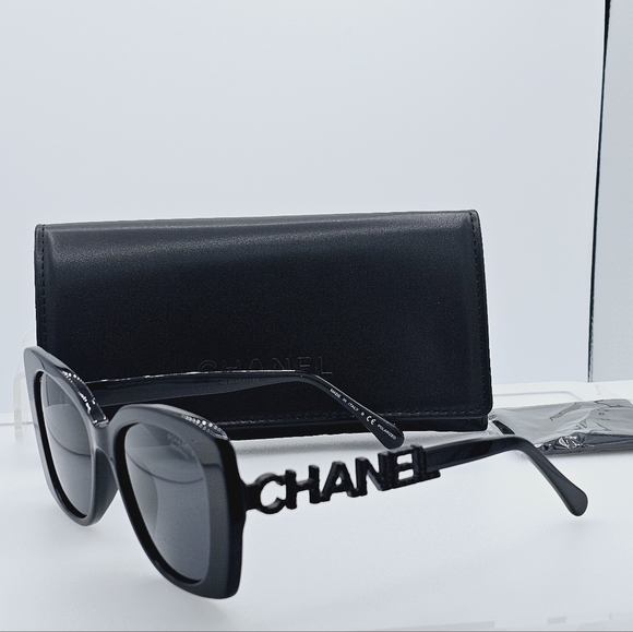 CHANEL Accessories - CHANEL SUNGLASSES POLARIZED BLACK CH5422-B LARGE CATEYE